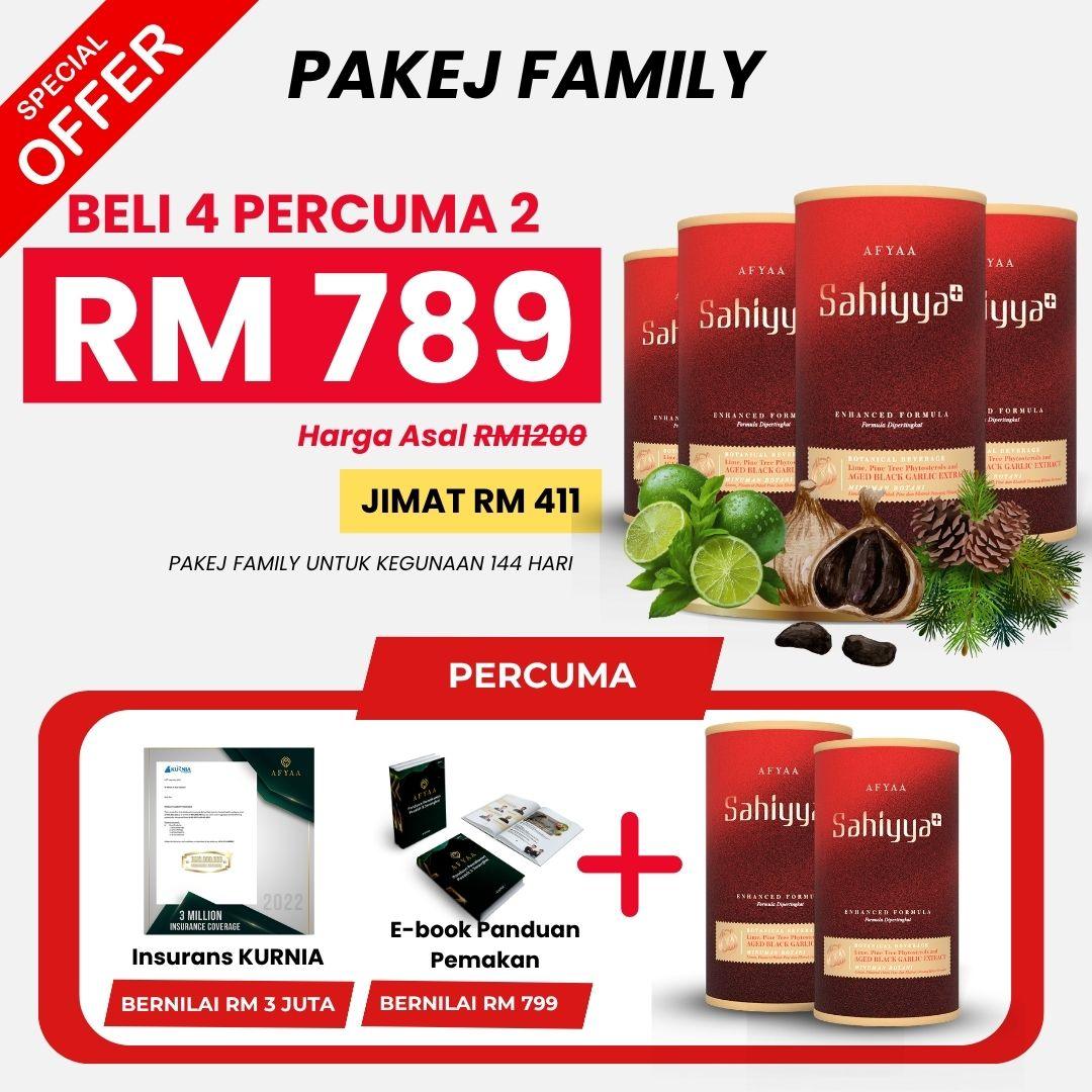BELI 4 PERCUMA 2 BOTOL SAHIYYA PAKEJ KELUARGA